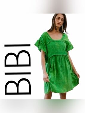 BiBi Vibrant Green Dress